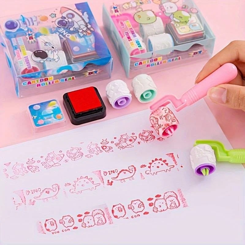 Rolling stamp pad