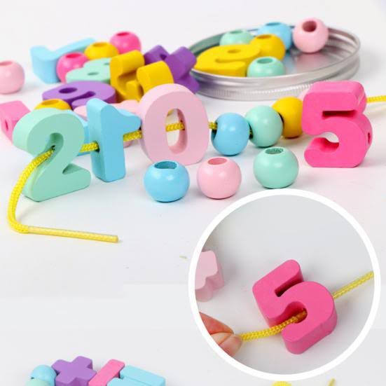 Wooden Lacing Beads