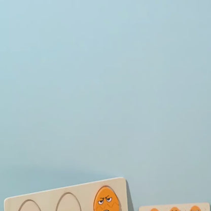 Wooden Egg Expression Puzzle Board
