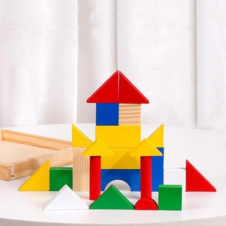 26 pcs MINI WOODEN BUILDING BLOCKS