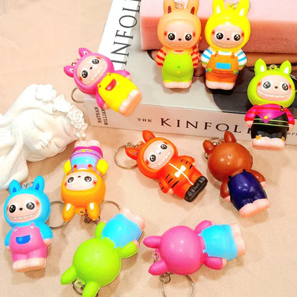 Squishy labubu keychain