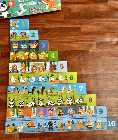 Forest animals number puzzle