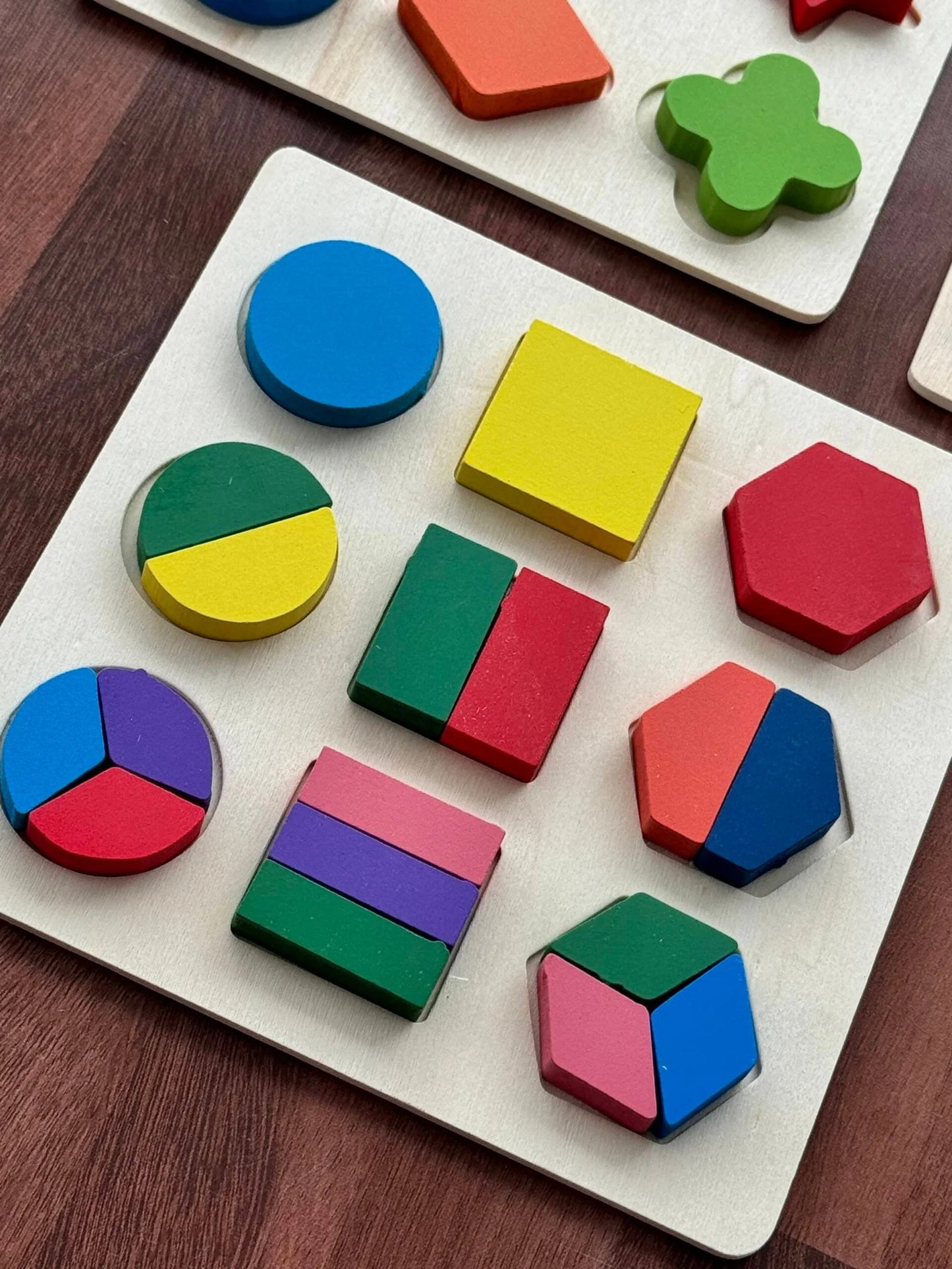 3 set of Shape Puzzle Board