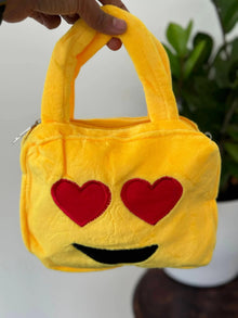 Yellow Emoji plush Bag