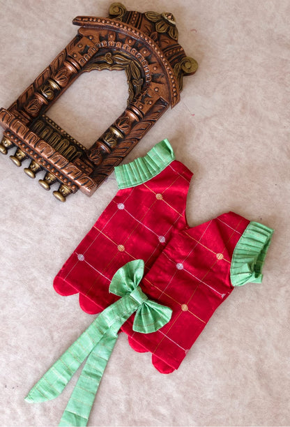 Ethnic wear (red bow)