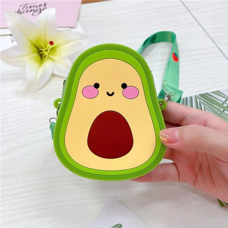 Avacado mini silicon sling bag