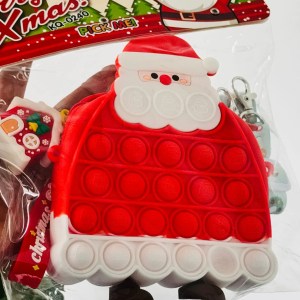 Santa pop it sling bag with accessories
