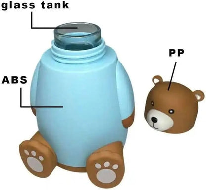 3D Teddy Glass Bottle