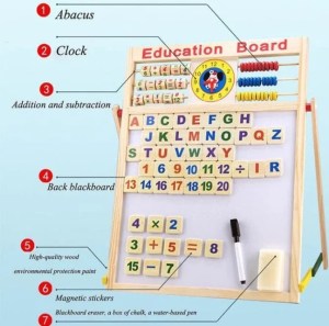 DOUBLE SIDED WOODEN WRITING BOARD
