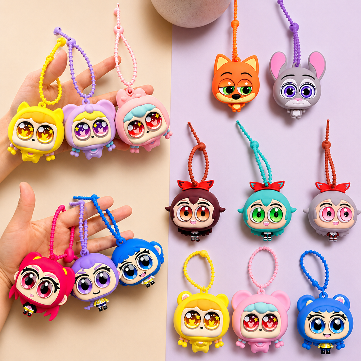Eye pop up keychain
