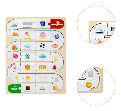 Wooden Education magic puzzle