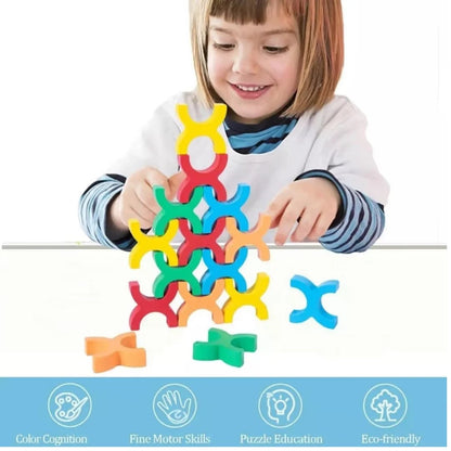 15 pcs wooden balancing blocks