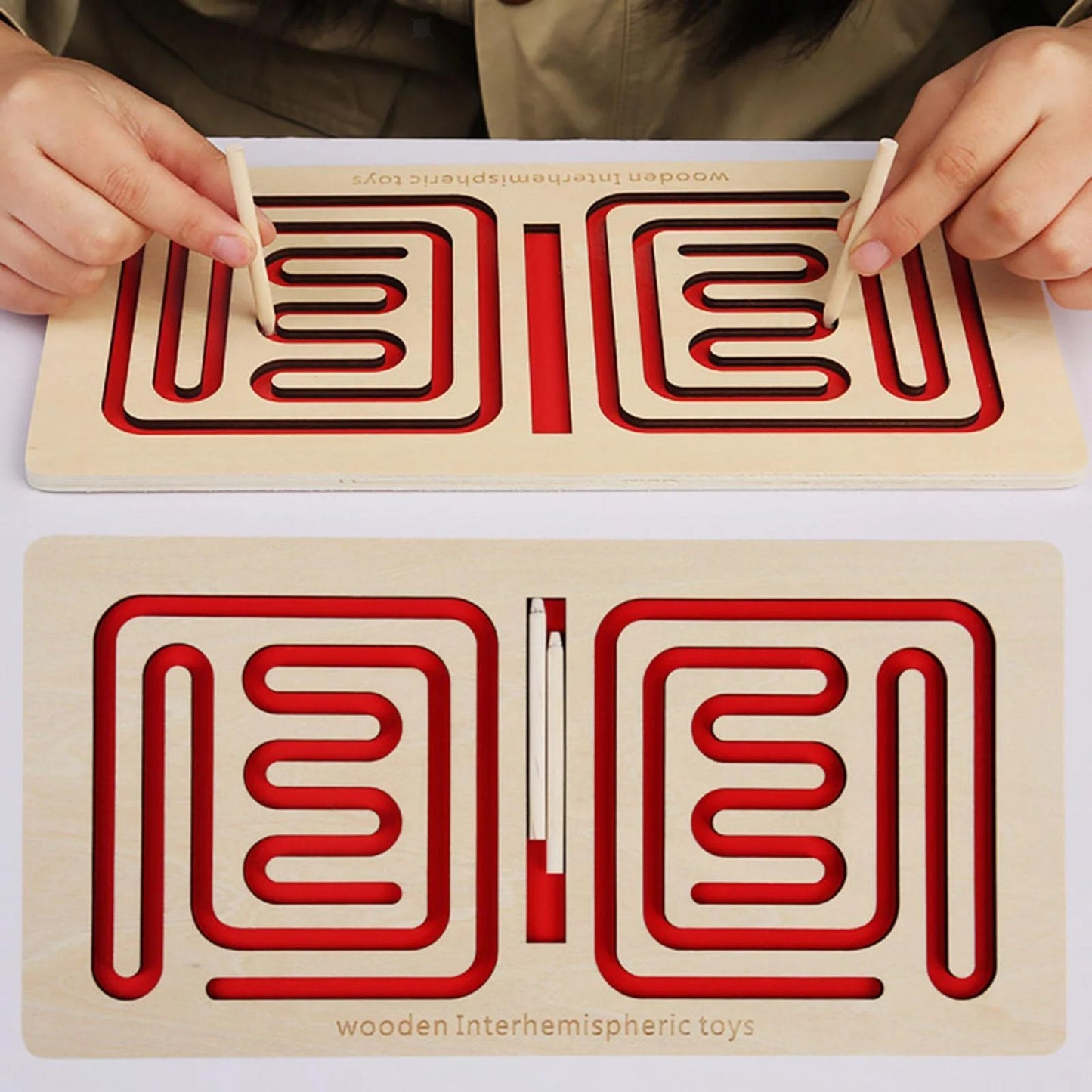 Left and Right Brain maze board