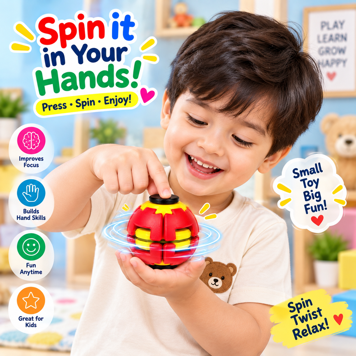 Fidget spinning Ball