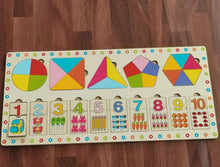 Wooden puzzle sorting board