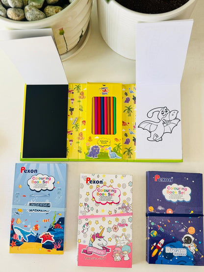Foldable colouring book