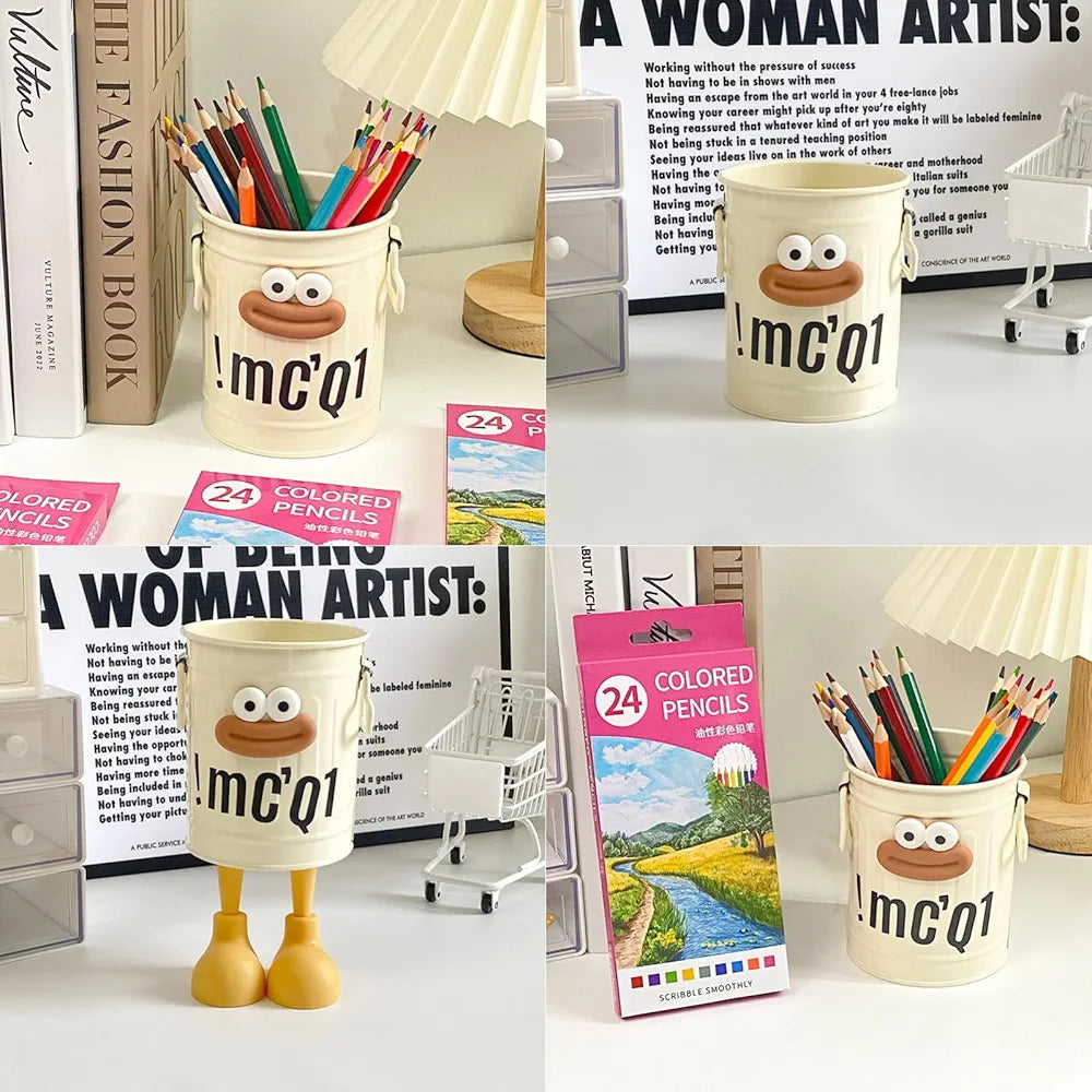 Smiley Bucket Pen Holder
