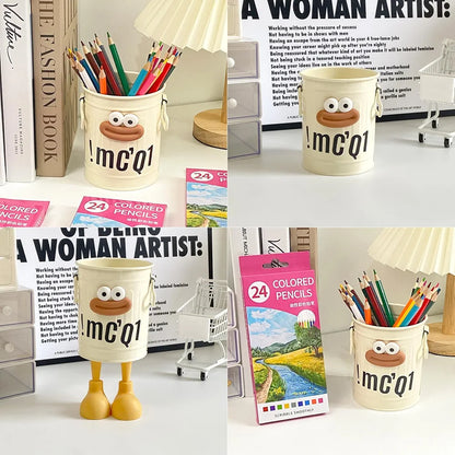 Smiley Bucket Pen Holder