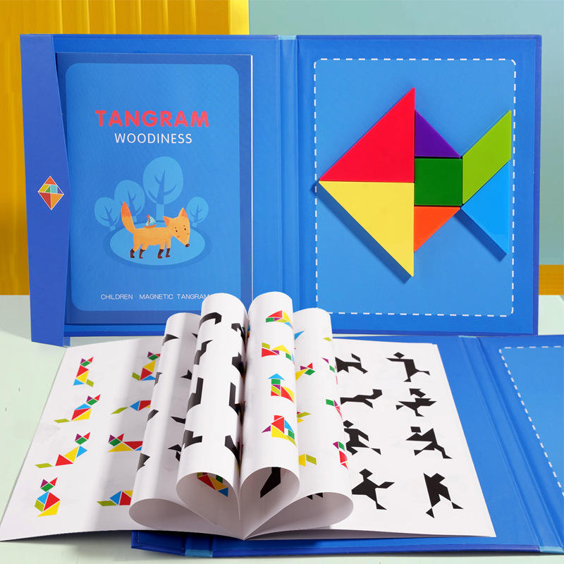 Magnetic tangram book