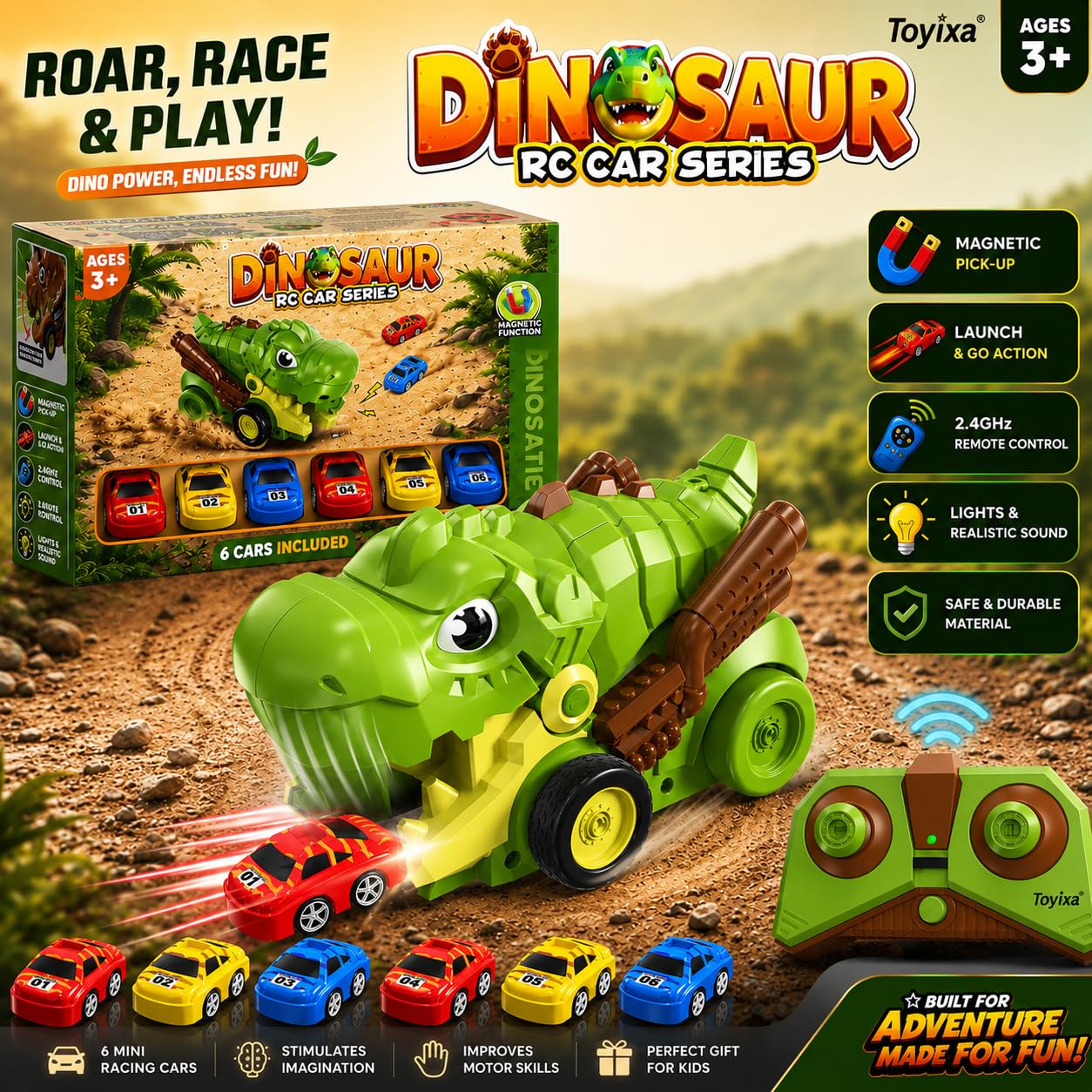 Dino Race car