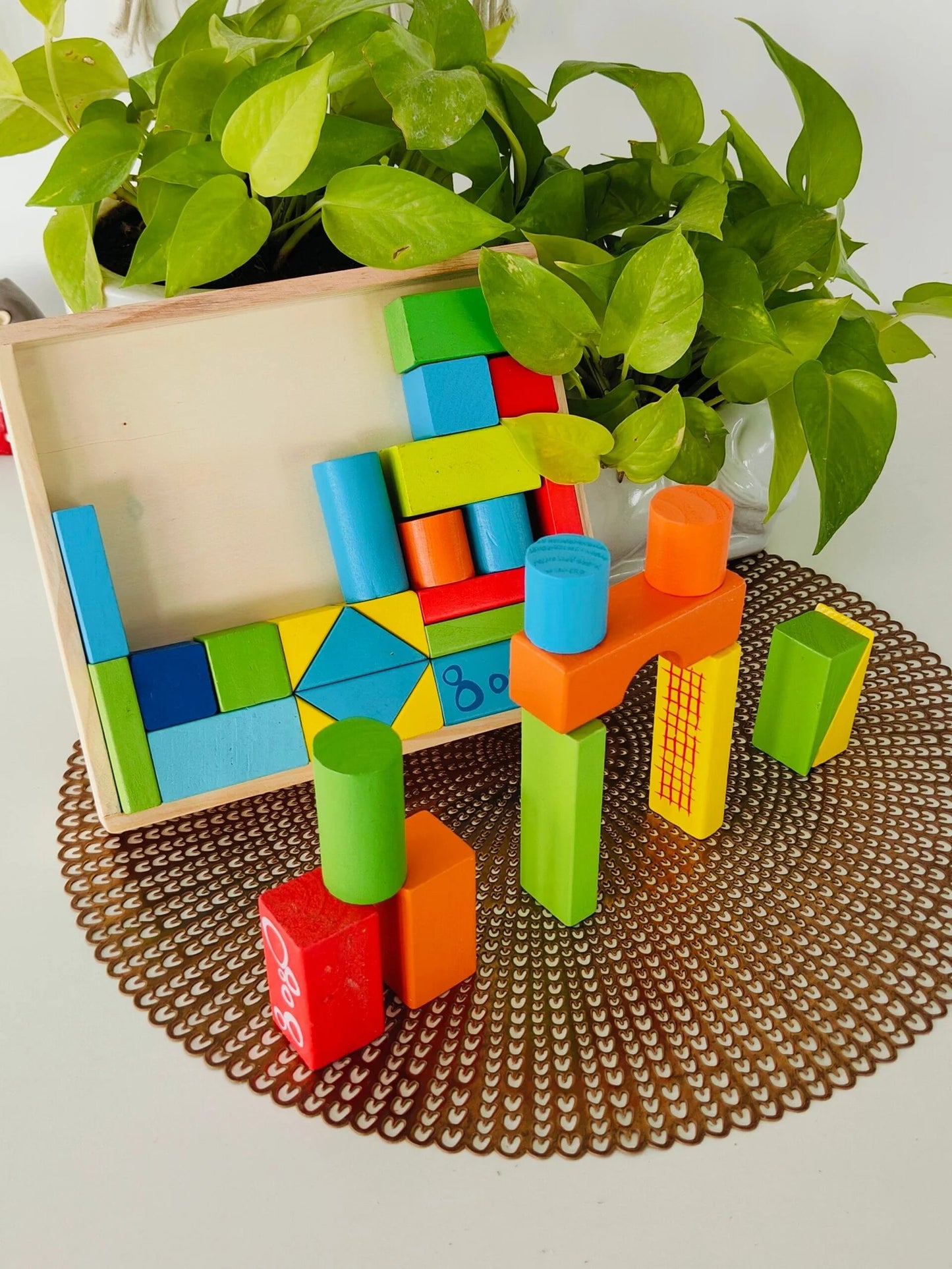 wooden building blocks