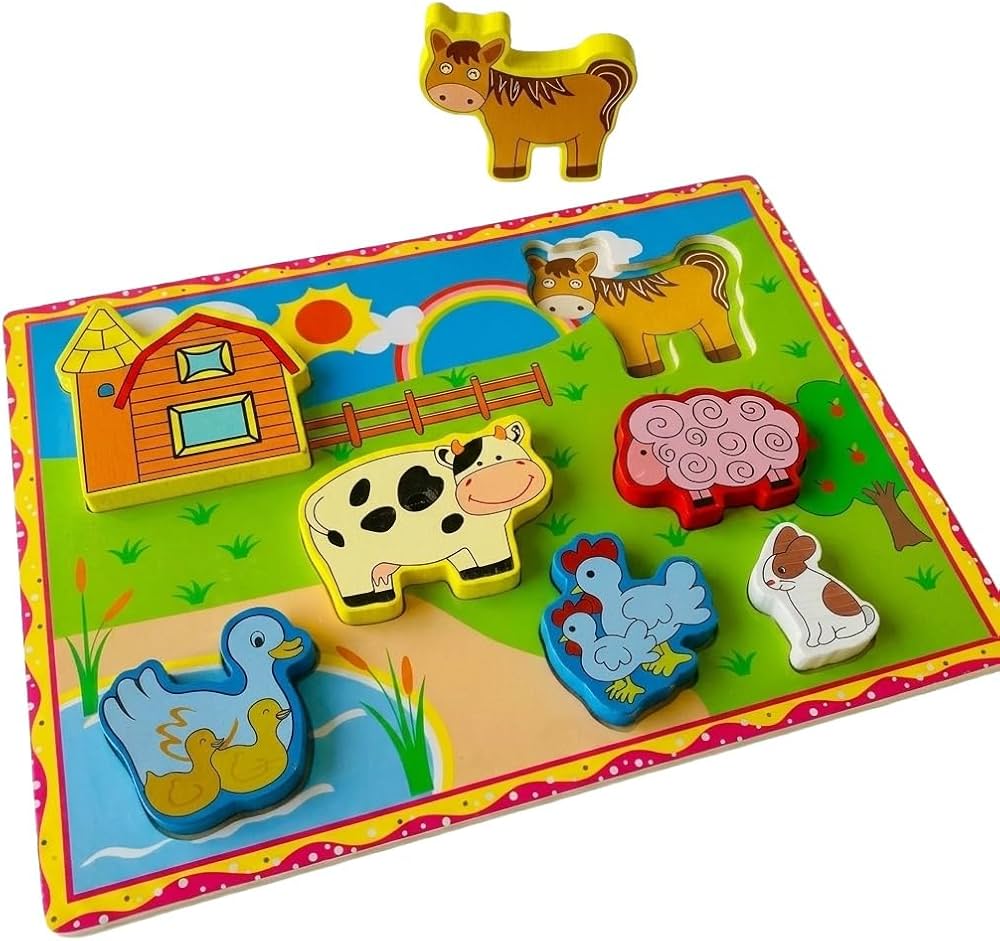 Montessori wooden Puzzle Board