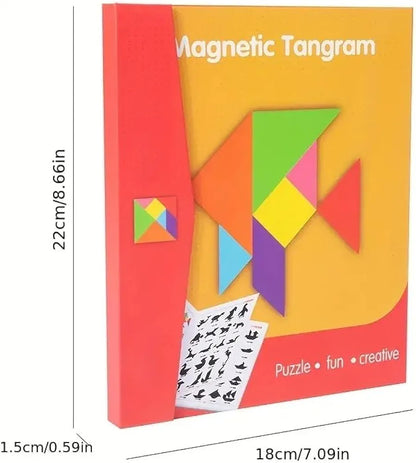 Mini magnetic  tangram book