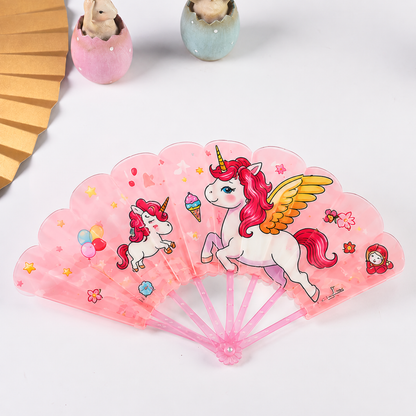 Cartoon Folding Hand Fan (pre order)