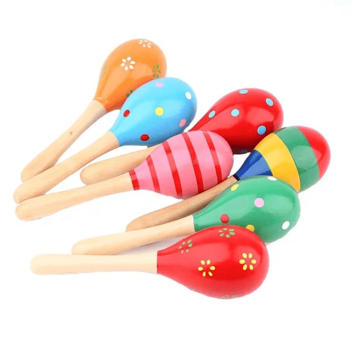 Egg with stick rattle