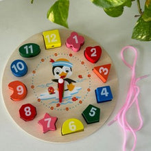 Puzzle clock lacing