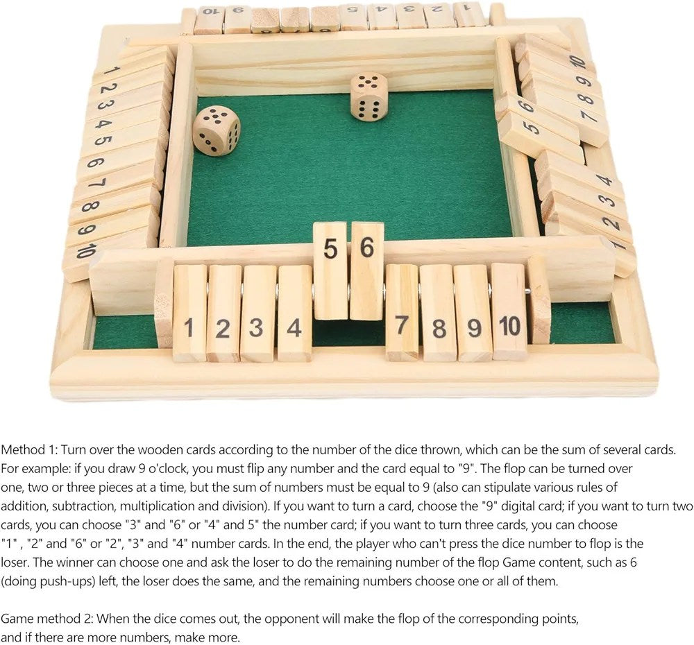 Four sided flip up game
