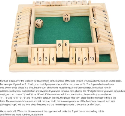 Four sided flip up game