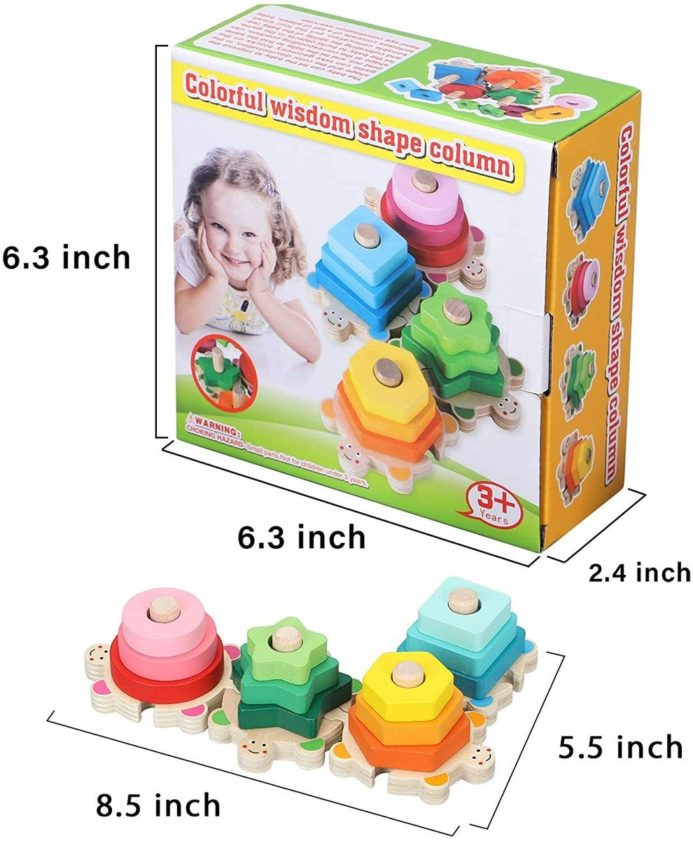 Colourful wisdom shape  column