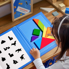 Magnetic tangram book