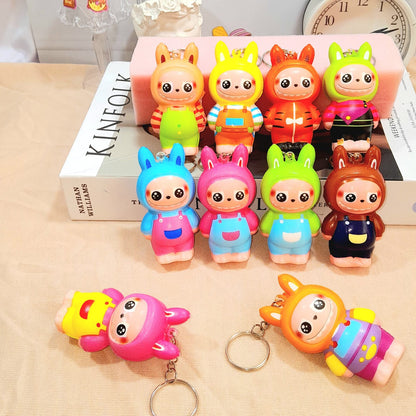 Squishy labubu keychain
