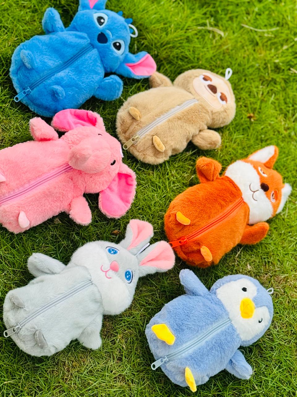 soft plush pouches
