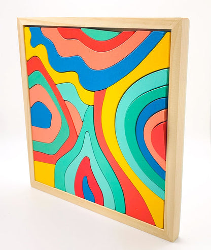 Colorful rainbow stacking toy