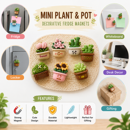 🌸 Mini Plant Fridge Magnets