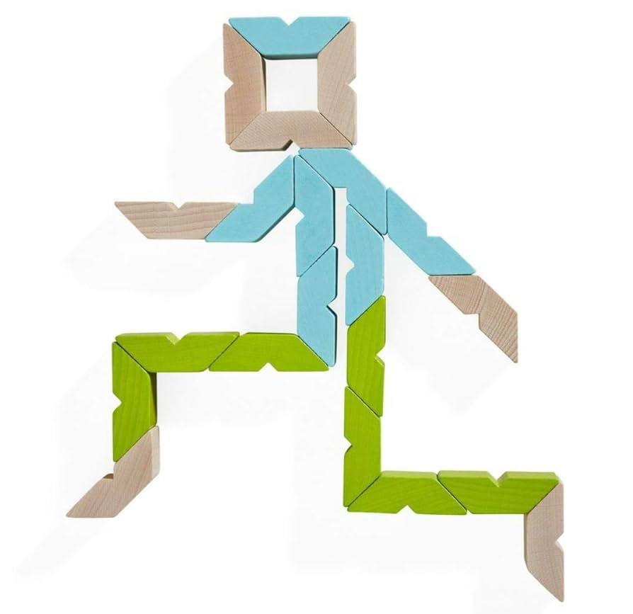 Three dimensional wooden blocks