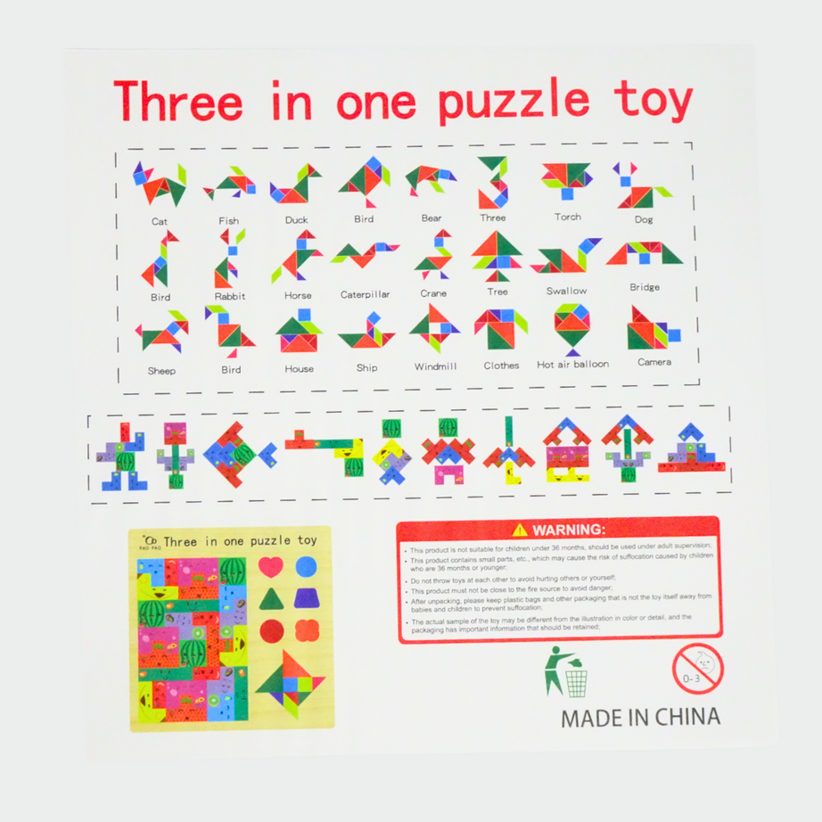 3 in 1 puzzle toy