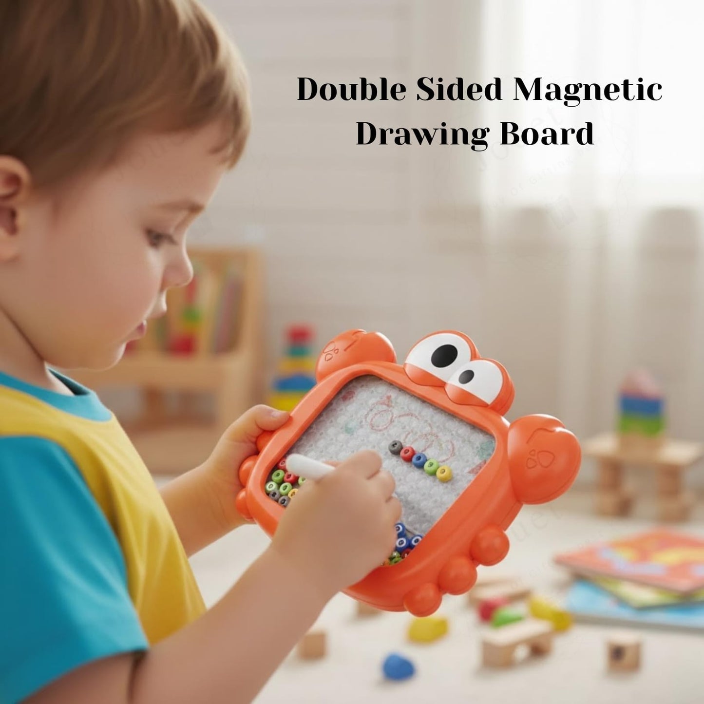 Double sided magnetic drawing board