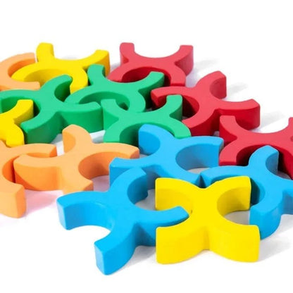 15 pcs wooden balancing blocks