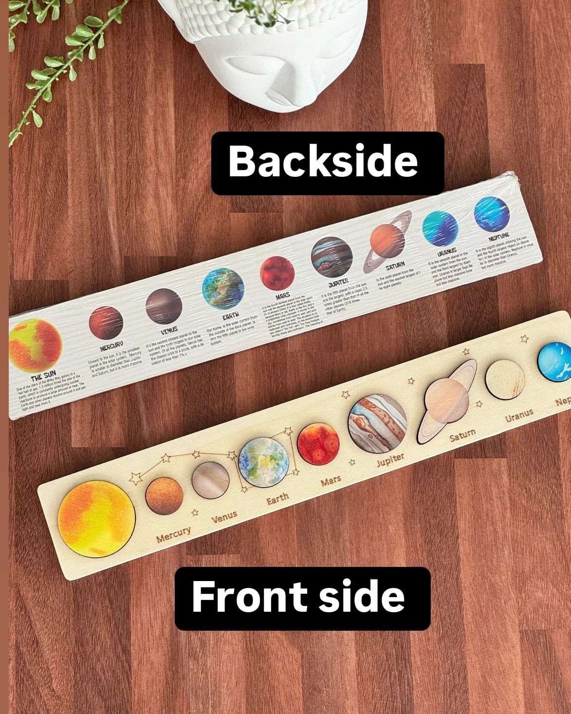 Double sided Solar puzzle board