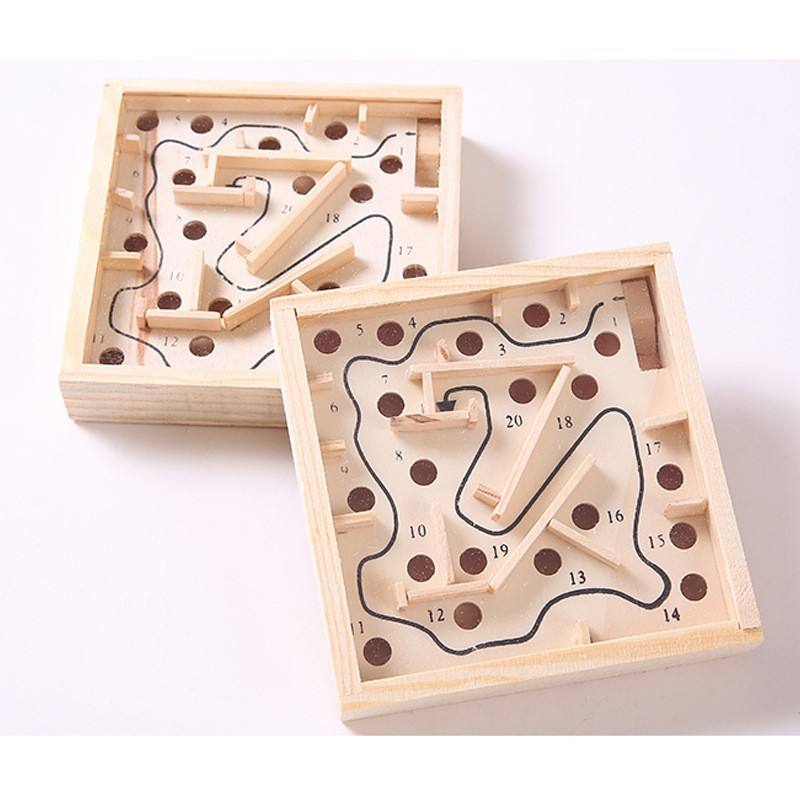 Handmade Wooden Labyrinth Maze Puzzle