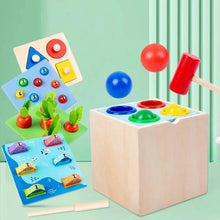 5 in 1 montessori wooden toy