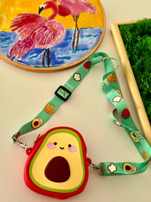 Avacado mini silicon sling bag