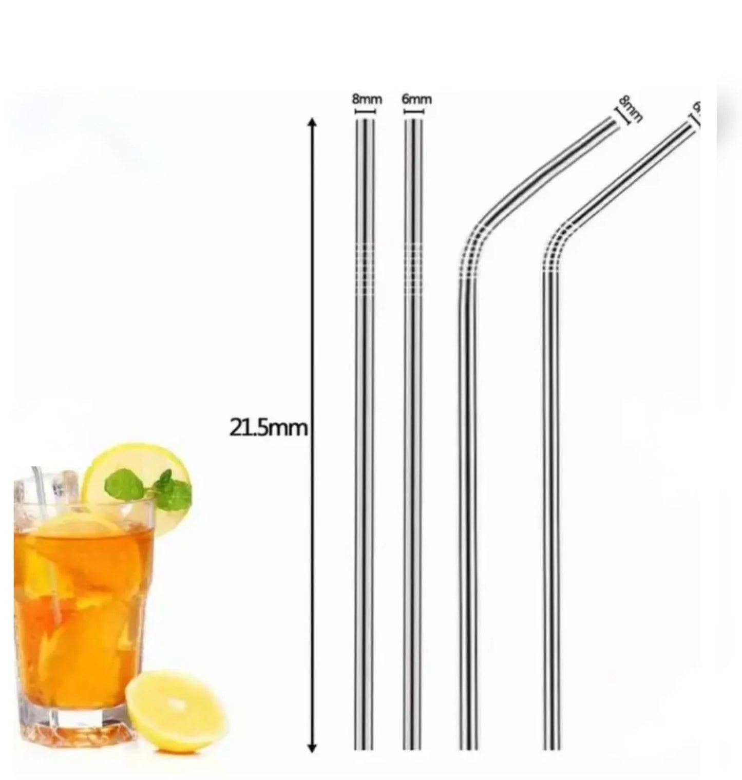 Steel straws with cleaner