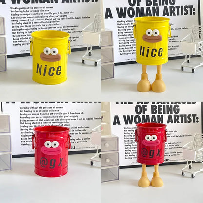 Smiley Bucket Pen Holder