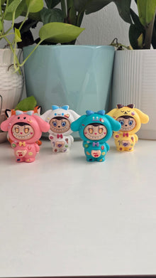 Labubu face changing keychain