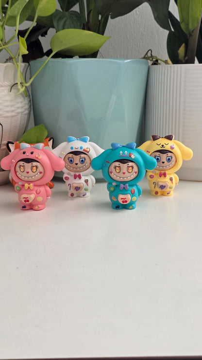 Labubu face changing keychain